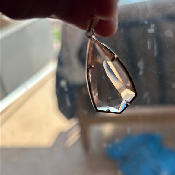 Kendra Scott Gold and rose clear Geometric Earrings - Picture 2 of 5